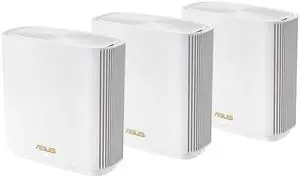 ASUS ZenWiFi Whole-Home Tri-band Mesh WiFi 6E System (ET9 3PK), Coverage up to 7,800 sq.ft, 7800Mbps, new 6GHz band, AiMesh, Lifetime Free Internet Security, Parental Control, EasySetup, Instant Gu ASUS ZenWiFi Whole-Home Tri-band Mesh WiFi 6E System (ET9 3PK), Coverage up to 7,800 sq.ft, 7800Mbps, new 6GHz band, AiMesh, Lifetime Free Internet Security, Parental Control, EasySetup, Instant Gu