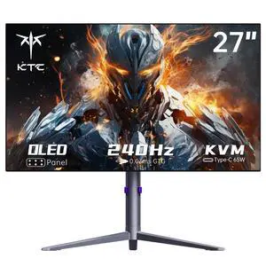 KTC 27 Inch OLED Gaming Monitor, QHD 2560 x 1440, 240Hz, 0.03ms, Type-C 65W, Built-in Speakers, G-SYNC & FreeSync, HDMI2.0, DisplayPort1.4, USB-C 3.0, G27P6 KTC 27 Inch OLED Gaming Monitor, QHD 2560 x 1440, 240Hz, 0.03ms, Type-C 65W, Built-in Speakers, G-SYNC & FreeSync, HDMI2.0, DisplayPort1.4, USB-C 3.0, G27P6