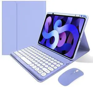 KMXDD Keyboard Case Compatible with iPad 9th 8th 7th Generation Air 3rd Gen Pro 10.5 Keyboard Case with Bluetooth Mouse Round Key Cute Removable Color Keyboard,Purple KMXDD Keyboard Case Compatible with iPad 9th 8th 7th Generation Air 3rd Gen Pro 10.5 Keyboard Case with Bluetooth Mouse Round Key Cute Removable Color Keyboard,Purple