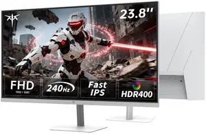 KTC 24 Inch 240Hz Gaming Monitor, FHD 1080p PC Computer Monitor with Fast IPS Panel, 1ms Adaptive Sync, HDR400, 116% sRGB, HDMI/DP/USB2.0 Port, Tilt Adjustment, VESA, Eye Care, White, H24F7 KTC 24 Inch 240Hz Gaming Monitor, FHD 1080p PC Computer Monitor with Fast IPS Panel, 1ms Adaptive Sync, HDR400, 116% sRGB, HDMI/DP/USB2.0 Port, Tilt Adjustment, VESA, Eye Care, White, H24F7