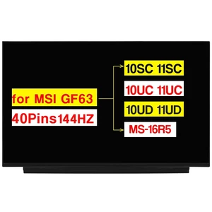 POBRIDA New Screen Replacement for MSI GF63 Thin 10SC 10UC 10UD 11SC 11UC 11UD MS-16R5 15.6 Inches Laptop FHD 1920 * 1080 40 Pins 144Hz Non-Touch LCD Display Panel POBRIDA New Screen Replacement for MSI GF63 Thin 10SC 10UC 10UD 11SC 11UC 11UD MS-16R5 15.6 Inches Laptop FHD 1920 * 1080 40 Pins 144Hz Non-Touch LCD Display Panel