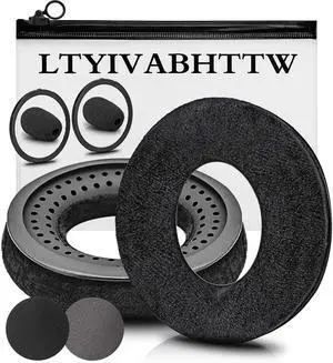 LTYIVABHTTW Earpads Compatible With DT 770, 880, 990, 1770 Pro, MMX 300, 1990 Pro, 177X, T 90 Headphones (Black Velour) LTYIVABHTTW Earpads Compatible With DT 770, 880, 990, 1770 Pro, MMX 300, 1990 Pro, 177X, T 90 Headphones (Black Velour)