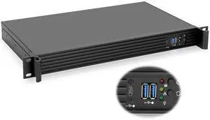 Rackchoice 1U Compact Server/Desktop mini-ITX Chassis - 9.84" Depth,Supports Mini-ITX Motherboard, Type-C & USB3.0, Black Rackchoice 1U Compact Server/Desktop mini-ITX Chassis - 9.84" Depth,Supports Mini-ITX Motherboard, Type-C & USB3.0, Black