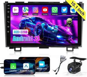 4GB+32GB Android 13 Car Stereo Radio Upgrade for Honda CRV 2007-2011,9.2 Inch Touch Screen Car Radio with Wireless Carplay Android Auto,WiFi,GPS,FM/RDS, 48EQ Radio SWC+1080P Rear Camera 4GB+32GB Android 13 Car Stereo Radio Upgrade for Honda CRV 2007-2011,9.2 Inch Touch Screen Car Radio with Wireless Carplay Android Auto,WiFi,GPS,FM/RDS, 48EQ Radio SWC+1080P Rear Camera