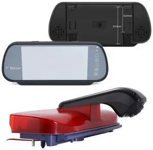 HD Transporter Caravan Van Brake Light Roof Rear View Reversing Backup Camera with Angle Adjustable Compatible with Ford Transit Connect 2/XL Cargo Titanium Passenger Wagon SUV MPV + 7 Inch Rear View HD Transporter Caravan Van Brake Light Roof Rear View Reversing Backup Camera with Angle Adjustable Compatible with Ford Transit Connect 2/XL Cargo Titanium Passenger Wagon SUV MPV + 7 Inch Rear View