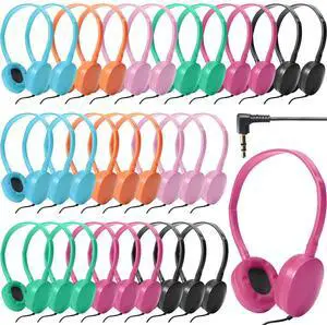 Kanayu 30 Pack Wired Headphones, Adjustable On Ear Headphones, Kids Headphones with Stereo, Children Headphones Earbuds for Kids, Boys, Girls, Schools, Laptop, Travel, Plane, Tablet (Multicolors) Kanayu 30 Pack Wired Headphones, Adjustable On Ear Headphones, Kids Headphones with Stereo, Children Headphones Earbuds for Kids, Boys, Girls, Schools, Laptop, Travel, Plane, Tablet (Multicolors)