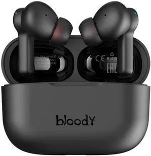 Bloody M30 TWS True Wireless Earbuds, Bluetooth 5.0, 22H Playtime, Low Latency & Lightweight, Hybrid Diaphragm Deep Bass, IPX4 Rate Earphones with Mini Charging Case White (M30 - Black) Bloody M30 TWS True Wireless Earbuds, Bluetooth 5.0, 22H Playtime, Low Latency & Lightweight, Hybrid Diaphragm Deep Bass, IPX4 Rate Earphones with Mini Charging Case White (M30 - Black)