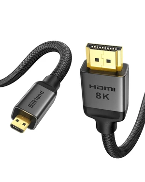 Silkland 8K Micro HDMI to HDMI Cable 16.5FT, 48Gbps Micro HDMI 2.1 Adapter Silkland 8K Micro HDMI to HDMI Cable 16.5FT, 48Gbps Micro HDMI 2.1 Adapter