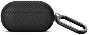 Haobobro Leather Case - for Beats Solo Buds Case Cover with Keychain - Selected Skin-Friendly Leather, with Carbon Fibre Texture, Handmade Shockproof Hard Cover for Beats Solo Buds 2024 - Black Haobobro Leather Case - for Beats Solo Buds Case Cover with Keychain - Selected Skin-Friendly Leather, with Carbon Fibre Texture, Handmade Shockproof Hard Cover for Beats Solo Buds 2024 - Black