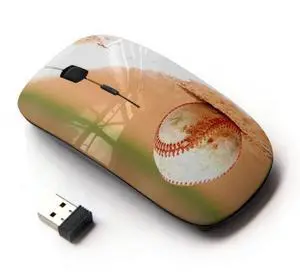 Graphic4You Baseball Theme Sports Design Ergonomic Wireless Mouse with Nano Receiver Graphic4You Baseball Theme Sports Design Ergonomic Wireless Mouse with Nano Receiver