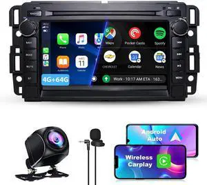 4G 64G Car Radio for Chevy Silverado 2007-2014 Tahoe GMC Sierra Yukon, Android 13 Bluetooth Radio with CarPlay Android Auto GPS Navigation Touchscreen AHD Backup Camera 4G 64G Car Radio for Chevy Silverado 2007-2014 Tahoe GMC Sierra Yukon, Android 13 Bluetooth Radio with CarPlay Android Auto GPS Navigation Touchscreen AHD Backup Camera