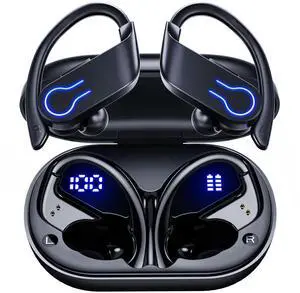 CoolJumper Wireless Bluetooth Earbuds 120H Playtime Bluetooth 5.3 Ear Buds for Sports, Hi-fi Stereo Earphones with LED Display Charging Case, Headphones for Running/Workout Audifonos inalambric CoolJumper Wireless Bluetooth Earbuds 120H Playtime Bluetooth 5.3 Ear Buds for Sports, Hi-fi Stereo Earphones with LED Display Charging Case, Headphones for Running/Workout Audifonos inalambric