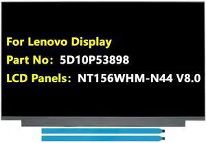 JHK JIEHONGKE New LCD Screen - Replacement for Lenovo LCD Panels Part No 5D10P53898 Model NT156WHM-N44 V8.0, 15.6" HD (1366x768) 30-Pin Anti-Glare Non-Touch LED Display JHK JIEHONGKE New LCD Screen - Replacement for Lenovo LCD Panels Part No 5D10P53898 Model NT156WHM-N44 V8.0, 15.6" HD (1366x768) 30-Pin Anti-Glare Non-Touch LED Display