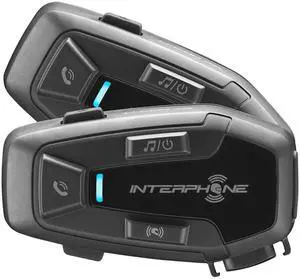 INTERPHONE UCOM7 - Motorcycle Bluetooth Communication - 4 Riders up to 1 Km Range - Battery 15Hr - Helmets Headset Compatible TFT and GPS - DSP and Noise Control - Waterproof IP67 - Twin Pack INTERPHONE UCOM7 - Motorcycle Bluetooth Communication - 4 Riders up to 1 Km Range - Battery 15Hr - Helmets Headset Compatible TFT and GPS - DSP and Noise Control - Waterproof IP67 - Twin Pack