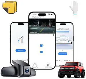 Wefoka 4K Dash Cam Fit for Ford Bronco 2021 2022 2023 2024, Does Not Fit 2025 Bronco, Does Not Fit Ford Bronco Sport, WiFi & App, 128GB Card (F10) Wefoka 4K Dash Cam Fit for Ford Bronco 2021 2022 2023 2024, Does Not Fit 2025 Bronco, Does Not Fit Ford Bronco Sport, WiFi & App, 128GB Card (F10)