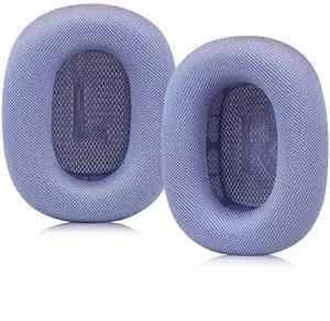 SINOWO Upgraded Ear Cushions for Apple AirPods Max Headphones, Silica Gel Mesh Fabric Replacement Ear Pads Cover with Memory Foam and Magnet,Closer to The Original(Purple) SINOWO Upgraded Ear Cushions for Apple AirPods Max Headphones, Silica Gel Mesh Fabric Replacement Ear Pads Cover with Memory Foam and Magnet,Closer to The Original(Purple)