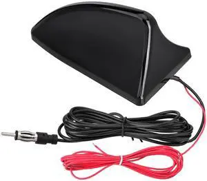 Eightwood Shark Fin Amplified Car Radio Antenna, Universal Roof Mount FM AM Antenna with 12V Power Wire for Vehicle Car Truck SUV Stereo Radio Receiver Media Head Unit Eightwood Shark Fin Amplified Car Radio Antenna, Universal Roof Mount FM AM Antenna with 12V Power Wire for Vehicle Car Truck SUV Stereo Radio Receiver Media Head Unit