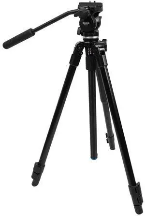 SLIK PRO AL-323SVH-520 Video Tripod Kit with SVH-520 Fluid Video Head 62" Tall (613-378) - Folds Down to 25", Weighs 4.1lbs, Supports 8.8lbs of Video Equipment, Spotting Scopes SLIK PRO AL-323SVH-520 Video Tripod Kit with SVH-520 Fluid Video Head 62" Tall (613-378) - Folds Down to 25", Weighs 4.1lbs, Supports 8.8lbs of Video Equipment, Spotting Scopes