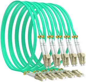 VIGTP Om3 Lc to Lc Fiber Patch Cable 10m 5 Pack, 10Gb Multi Mode Lc-Lc Fiber Optic Cable, OM3 Multimode Duplex 50/125m, Aqua LSZH MM Fiber Lc to Lc 10 Meters VIGTP Om3 Lc to Lc Fiber Patch Cable 10m 5 Pack, 10Gb Multi Mode Lc-Lc Fiber Optic Cable, OM3 Multimode Duplex 50/125m, Aqua LSZH MM Fiber Lc to Lc 10 Meters