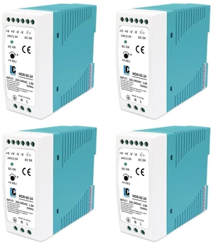 DIn Rail DC 24V Switching Power Supply MDR 60W Rail Type(Input:100-240VAC,Output:24VDC,50/60HZ) Switch Converter (24V 2.5A)(4) DIn Rail DC 24V Switching Power Supply MDR 60W Rail Type(Input:100-240VAC,Output:24VDC,50/60HZ) Switch Converter (24V 2.5A)(4)