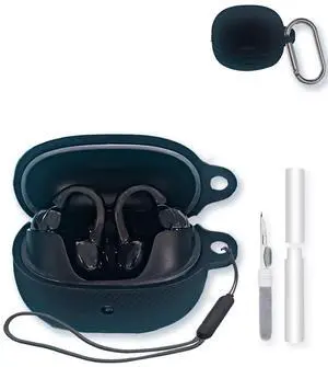 Case for JOYROOM JR-OE3 True Wireless Earbuds,Soft Protective,BOVUGAC Silicone Case Cover with Keychain & Cleaning Kit & Lanyard for JOYROOM OE3-Black Case for JOYROOM JR-OE3 True Wireless Earbuds,Soft Protective,BOVUGAC Silicone Case Cover with Keychain & Cleaning Kit & Lanyard for JOYROOM OE3-Black