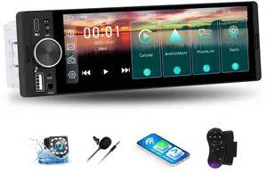 Single Din Car Radio with Wireless CarPlay & Android Auto,6.28 Inch HD IPS Touchscreen Single Din Stereo with Bluetooth Backup Camera,Car Radio Supports Bluetooth/SWC/FM Radio/USB/TF Single Din Car Radio with Wireless CarPlay & Android Auto,6.28 Inch HD IPS Touchscreen Single Din Stereo with Bluetooth Backup Camera,Car Radio Supports Bluetooth/SWC/FM Radio/USB/TF