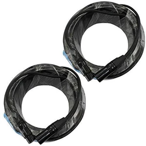 MCSPROAUDIO 2 Pack Male to Female XLR Cable with Black connectors 75 FT Foot Feet Long Straight to Straight MCSPROAUDIO 2 Pack Male to Female XLR Cable with Black connectors 75 FT Foot Feet Long Straight to Straight
