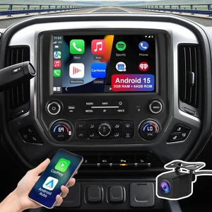 Android 15 Car Stereo for Chevy Silverado GMC Sierra 2014-2018 with Type-C 30W Fast Charging, 10.1 Inch Radio with Wireless CarPlay Android Auto/BT/GPS/FM/SWC/Backup Camera 2GB 64GB Android 15 Car Stereo for Chevy Silverado GMC Sierra 2014-2018 with Type-C 30W Fast Charging, 10.1 Inch Radio with Wireless CarPlay Android Auto/BT/GPS/FM/SWC/Backup Camera 2GB 64GB