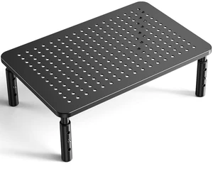 LORYERGO Monitor Stand, Monitor Riser 3 Height Adjustable, Laptop Stand Desk With Metal Vented Platform, Computer Stand for Printer, Laptop, PC Tower, Laptop Stand for Office & Home LORYERGO Monitor Stand, Monitor Riser 3 Height Adjustable, Laptop Stand Desk With Metal Vented Platform, Computer Stand for Printer, Laptop, PC Tower, Laptop Stand for Office & Home