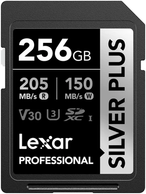 Lexar Professional Silver Plus SDXC UHS-I Card 256GB Memory Card Lexar Professional Silver Plus SDXC UHS-I Card 256GB Memory Card