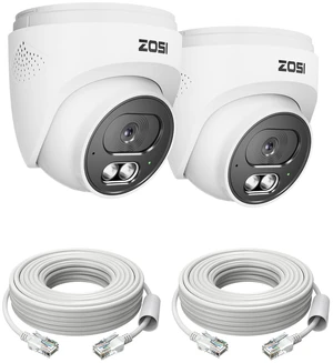ZOSI 4MP 2.5K PoE Security Camera, 2 Pack Wired Dome IP Camera for Home ZOSI 4MP 2.5K PoE Security Camera, 2 Pack Wired Dome IP Camera for Home