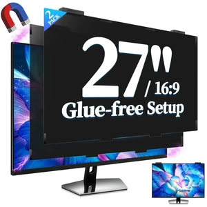 Verponity 2 Pack 27 Inch Magnetic Privacy Screen for Computer Monitor 16:9, Anti Blue Light Anti-Glare Screen Protector, Tool-free Removable Hanging Privacy Screen for Monitor, Anti-peep Eye Protectio Verponity 2 Pack 27 Inch Magnetic Privacy Screen for Computer Monitor 16:9, Anti Blue Light Anti-Glare Screen Protector, Tool-free Removable Hanging Privacy Screen for Monitor, Anti-peep Eye Protectio