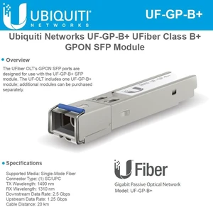 UFiber Class B+ GPON OLT SFP Transceiver Module UF-GP-B+ Single-Mode Fiber UFiber Class B+ GPON OLT SFP Transceiver Module UF-GP-B+ Single-Mode Fiber