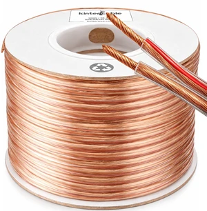 Kinter Cable 100ft 12-Gauge Audio Stereo Speaker Wire 30.48 Meters 2 Conductor Polarity Marked Clear PVC, CCA, Spool in Box, for Home Theater, HiFi, Surround, Car Audio, 105 High Strand Count (.2 OD) Kinter Cable 100ft 12-Gauge Audio Stereo Speaker Wire 30.48 Meters 2 Conductor Polarity Marked Clear PVC, CCA, Spool in Box, for Home Theater, HiFi, Surround, Car Audio, 105 High Strand Count (.2 OD)