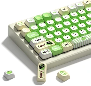 Womier PBT Keycaps Set, Green Cartoon Custom 133 Keys Womier PBT Keycaps Set, Green Cartoon Custom 133 Keys