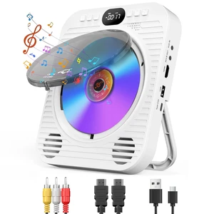 Mini CD DVD Player for TV - Portable Bluetooth CD DVD Player with HDMI & AV Cables, Built-in Speakers, USB/AUX Playback, 1080P Upscaling, Wall-Mountable Compact Desktop Player for Home Mini CD DVD Player for TV - Portable Bluetooth CD DVD Player with HDMI & AV Cables, Built-in Speakers, USB/AUX Playback, 1080P Upscaling, Wall-Mountable Compact Desktop Player for Home