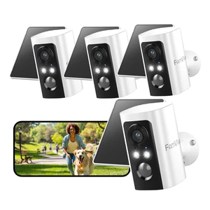 FAMVIVA 2K Security Cameras Wireless Outdoor with Solar Panels, Battery Powered Cameras for Home Security, Color Night Vision, AI Motion Detection, Spotlight & Siren Alarm, 2.4GHz, WaterproofWh FAMVIVA 2K Security Cameras Wireless Outdoor with Solar Panels, Battery Powered Cameras for Home Security, Color Night Vision, AI Motion Detection, Spotlight & Siren Alarm, 2.4GHz, WaterproofWh