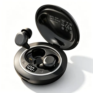 Wireless Sleep Earbuds, Mini Bluetooth Earbuds for Small Ears and Side Sleepers, Soft Ear Wing Low Profile In Ear Headphones, Lightweight Comfortable Earbuds for Sleeping Travel Work (Black) Wireless Sleep Earbuds, Mini Bluetooth Earbuds for Small Ears and Side Sleepers, Soft Ear Wing Low Profile In Ear Headphones, Lightweight Comfortable Earbuds for Sleeping Travel Work (Black)