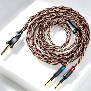 Fezzlo Monitor Headphone Cable,Dual 3.5mm Over Ear Headset Wire,8-Strand German Copper AUX Cord Compatible with Hifiman HE4XX Edition XS MEZE99 109Pro FiiO FT1 for Musicians Audiophiles 4.4mm 4.9ft Fezzlo Monitor Headphone Cable,Dual 3.5mm Over Ear Headset Wire,8-Strand German Copper AUX Cord Compatible with Hifiman HE4XX Edition XS MEZE99 109Pro FiiO FT1 for Musicians Audiophiles 4.4mm 4.9ft