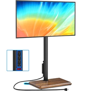 Rfiver Swivel Floor TV Stand with Power Outlet for 32-65 in TVs Rfiver Swivel Floor TV Stand with Power Outlet for 32-65 in TVs