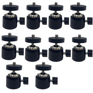 Universal 1/4" Swivel Mini Ball Head Tripod Mount, Black, 10-Pack Universal 1/4" Swivel Mini Ball Head Tripod Mount, Black, 10-Pack
