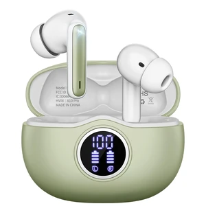 Fhumsh Wireless Earbuds, Bluetooth 5.3 Headphones HiFi Stereo 50H Playback LED Digital Display Ear Buds with ENC Noise Canceling Headset, IPX7 Waterproof Earphones for Gym/Running/Work(Light Gr Fhumsh Wireless Earbuds, Bluetooth 5.3 Headphones HiFi Stereo 50H Playback LED Digital Display Ear Buds with ENC Noise Canceling Headset, IPX7 Waterproof Earphones for Gym/Running/Work(Light Gr