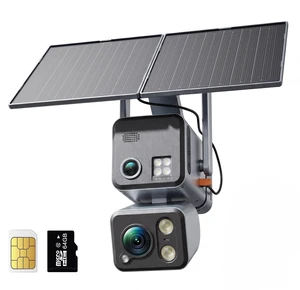 Dragon Touch 4G LTE Cellular Security Camera - 4K Wireless Solar Security AOV Camera Outdoor Dual Lens Bullet-PTZ Cam, 4G and WiFi, 20X Zoom, 360 View, AI Tracking, with SIM Card and 64GB SD Ca Dragon Touch 4G LTE Cellular Security Camera - 4K Wireless Solar Security AOV Camera Outdoor Dual Lens Bullet-PTZ Cam, 4G and WiFi, 20X Zoom, 360 View, AI Tracking, with SIM Card and 64GB SD Ca