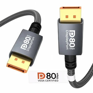 5FT Certified DisplayPort 2.1 Cable, VESA 80Gbps DP 2.1 Gaming Monitor Cord 5FT Certified DisplayPort 2.1 Cable, VESA 80Gbps DP 2.1 Gaming Monitor Cord