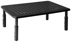 HOMSFOU All Purpose Iron Computer Stand with Non Skid Rubber Base Stable Monitor Riser Desk Organizer for Comfortable Viewing and Extra Storage Black HOMSFOU All Purpose Iron Computer Stand with Non Skid Rubber Base Stable Monitor Riser Desk Organizer for Comfortable Viewing and Extra Storage Black