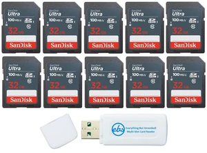SanDisk UHS-1 Ultra Class 10 32GB Memory Card 10 Pack SDSDUNR-032G-GN3IN SanDisk UHS-1 Ultra Class 10 32GB Memory Card 10 Pack SDSDUNR-032G-GN3IN