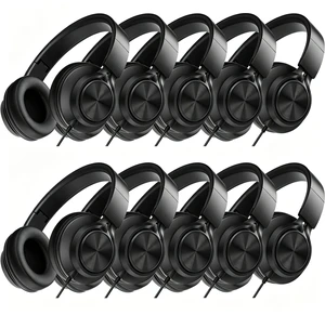 MIXCU Classroom Headphones for Schools 10-Pack, Bulk Wired 3.5mm Jack MIXCU Classroom Headphones for Schools 10-Pack, Bulk Wired 3.5mm Jack