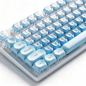 Jelly Keycaps, PBT MOA Profile, Cute Custom Round Key Caps-Blue, Creamy Jelly Keycaps, PBT MOA Profile, Cute Custom Round Key Caps-Blue, Creamy