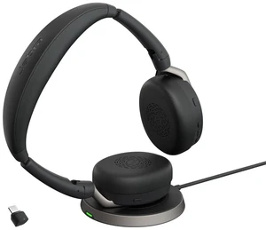 Jabra Evolve2 65 Flex Stereo Headset with Bluetooth, Wireless Charging Pad - Noise-Cancelling ClearVoice Technology & Hybrid Active Noise Cancellation - Certified for Microsoft Teams - Jabra Evolve2 65 Flex Stereo Headset with Bluetooth, Wireless Charging Pad - Noise-Cancelling ClearVoice Technology & Hybrid Active Noise Cancellation - Certified for Microsoft Teams -