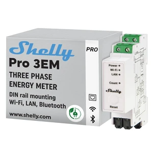 Shelly Pro 3EM (120A) ^^ Wi-Fi & LAN, 3-Phase Smart Energy Meter ^^ 2-Way Consumption ^^ Home Automation ^^ Bluetooth Gateway ^^ Compatible with Alexa & Google Home ^^ No Hub Required ^^ Solar Panels Shelly Pro 3EM (120A) ^^ Wi-Fi & LAN, 3-Phase Smart Energy Meter ^^ 2-Way Consumption ^^ Home Automation ^^ Bluetooth Gateway ^^ Compatible with Alexa & Google Home ^^ No Hub Required ^^ Solar Panels
